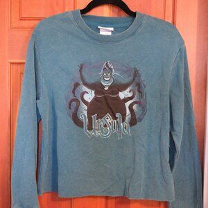 NWT Disney Women's Long Sleeved Ursula Cropped Shirt